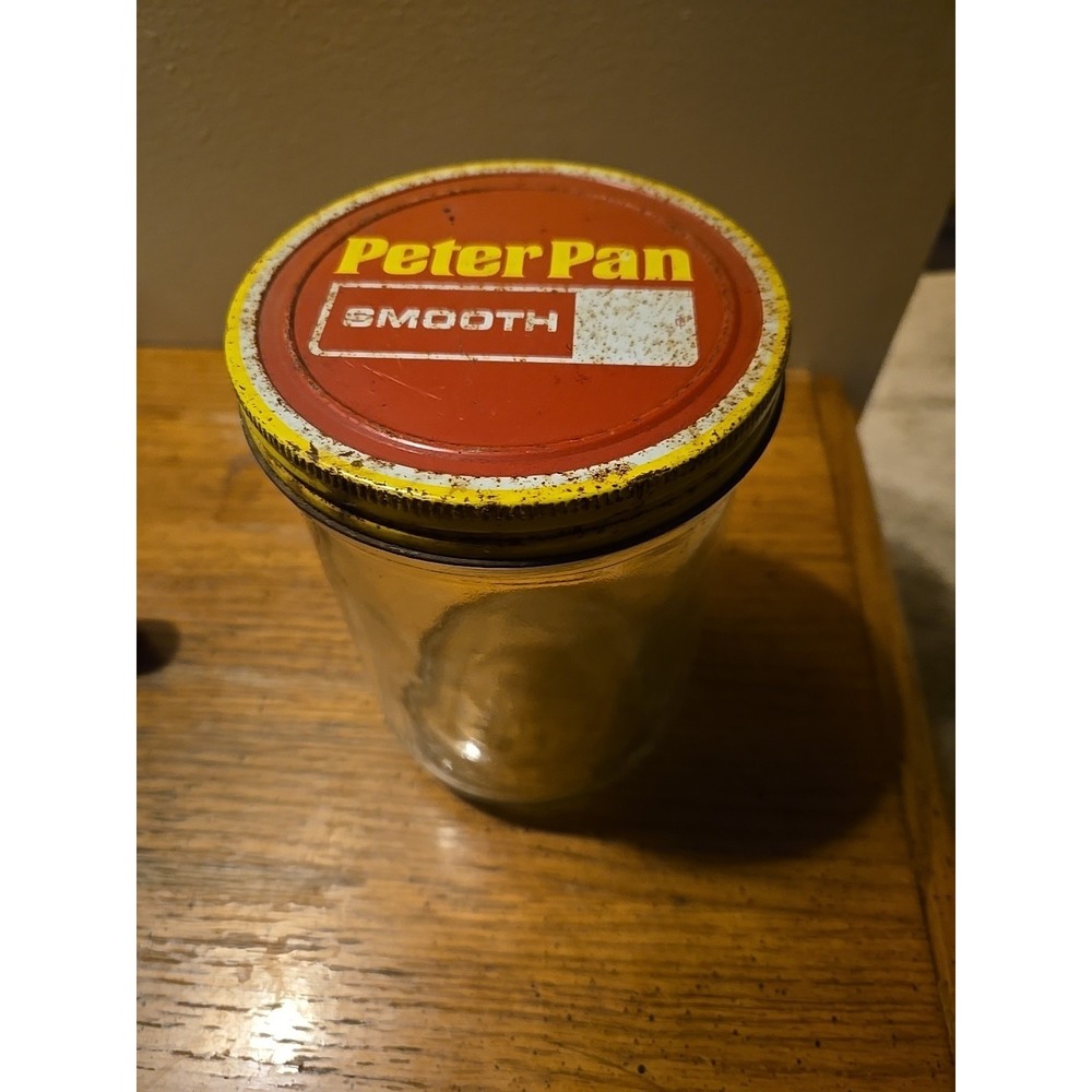 Vintage Peter‎ Pan Smooth Peanut Butter glass jar